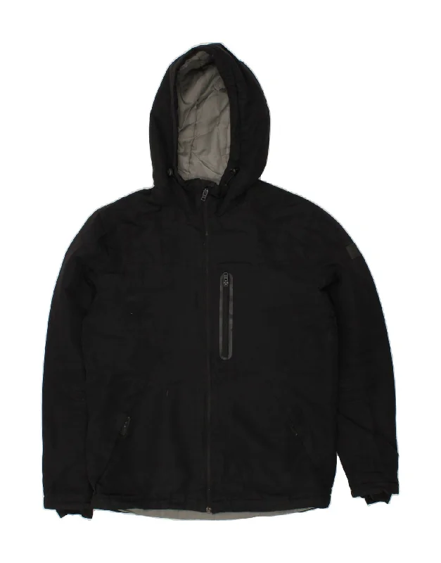 Men's Coats with Embroidered DetailsJACK & JONES Mens Hooded Rain Jacket UK 38 Medium Black