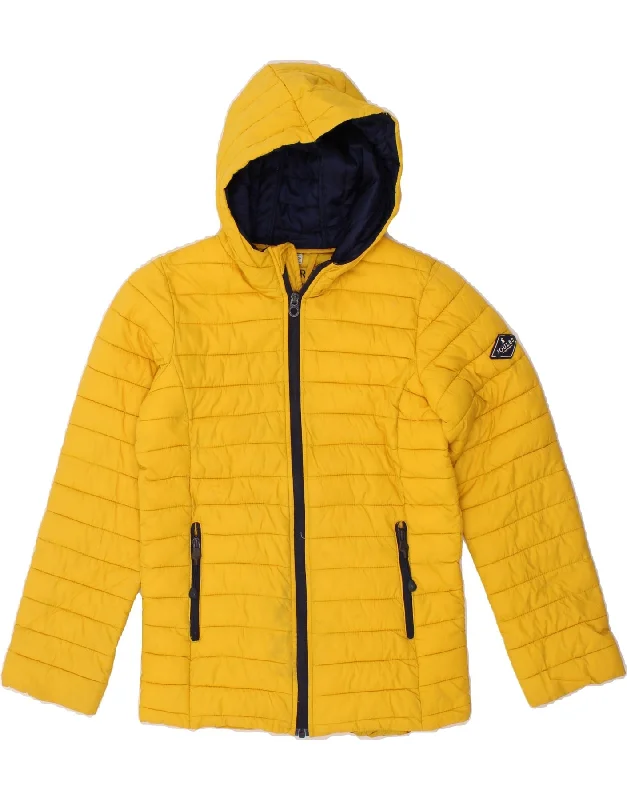 Modern Men's Field JacketsJOULES Boys Hooded Padded Jacket 11-12 Years Yellow Polyester