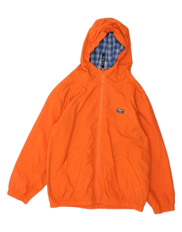 Men's Coats with Stretch FabricL.L.BEAN Boys Hooded Bomber Jacket 14-15 Years Large  Orange Nylon