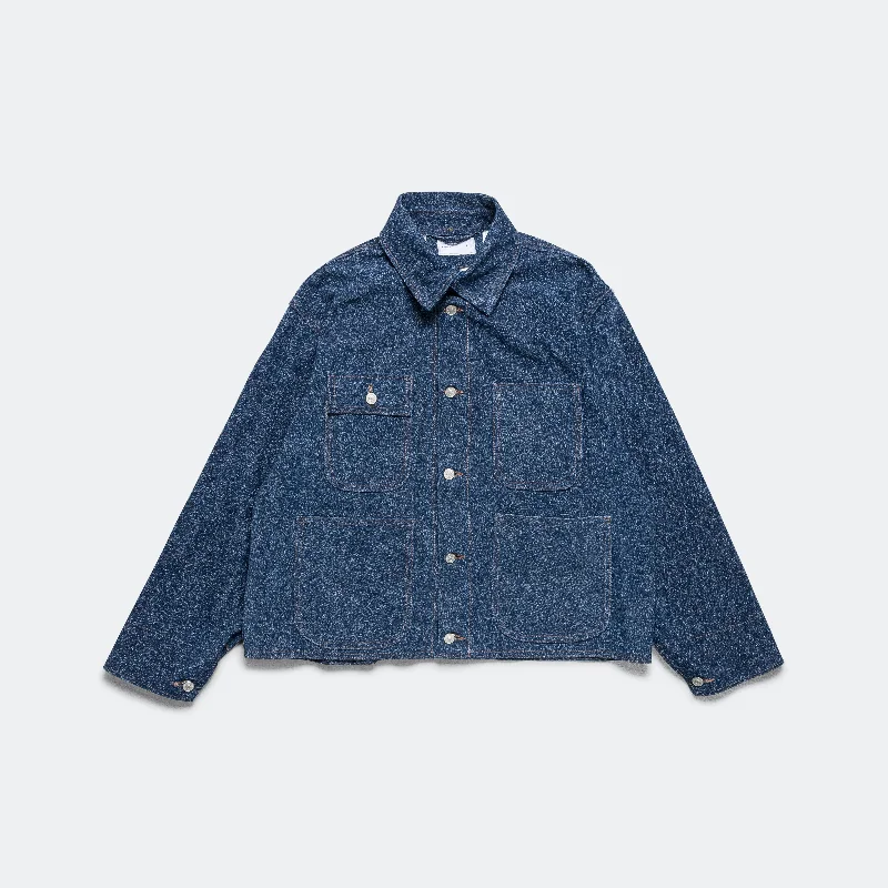 Men's Coats with Breathable FabricLeather Denim Utility Jacket - Tweed Effect Denim Printed Debossed Nubuck Men's Coats with Breathable FabricLeather Denim Utility Jacket - Tweed Effect Denim Printed Debossed Nubuck