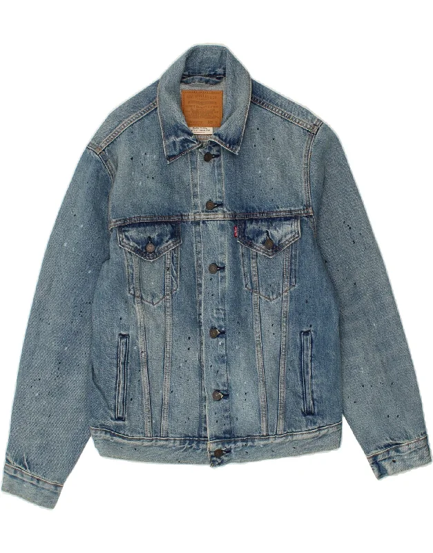 Men's Coats for HikingLEVI'S Mens Denim Jacket UK 38 Medium Blue Cotton