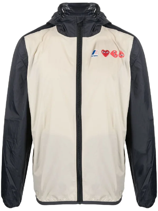 Men's Coats with Embroidered DetailsLightweight Hooded Jacket