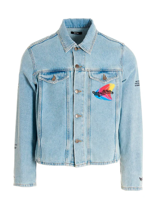 Men's Coats with Chest PocketsLogo Denim Jacket