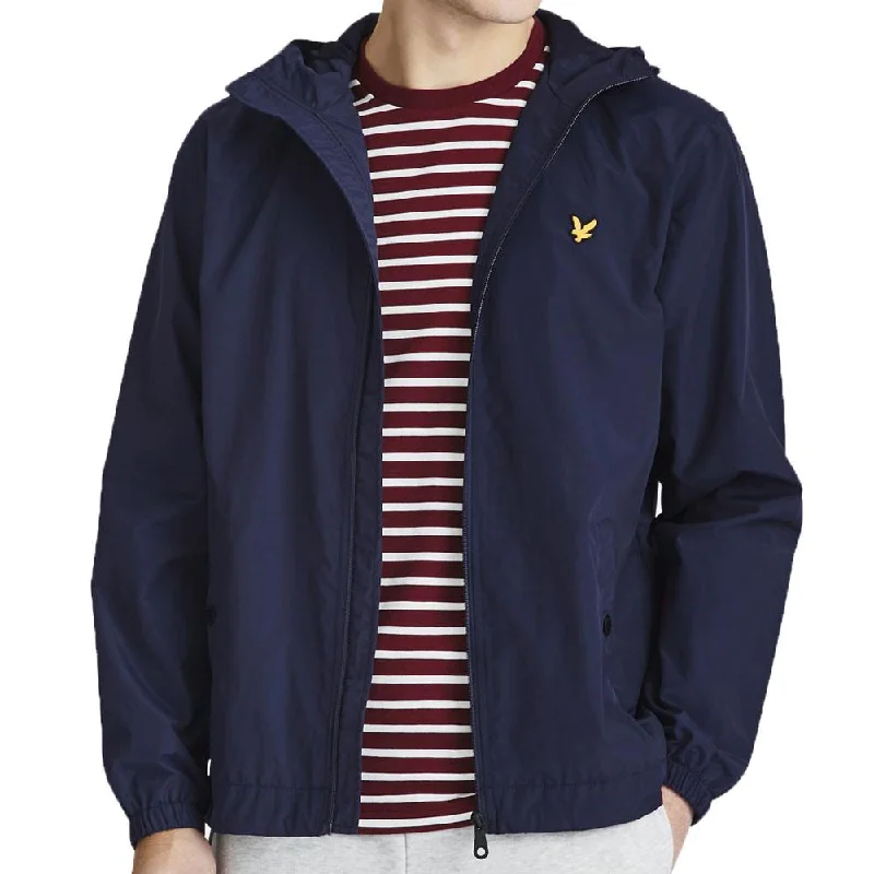 Men's Coats with Modern CutsLyle And Scott Zip Through Hooded Jacket - Navy JK464V
