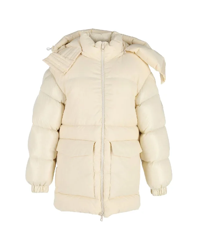 Men's Coats with Down InsulationBressay Down Jacket in Cream Polyamide by Moncler Genius 2 1952 Men's Coats with Down InsulationBressay Down Jacket in Cream Polyamide by Moncler Genius 2 1952
