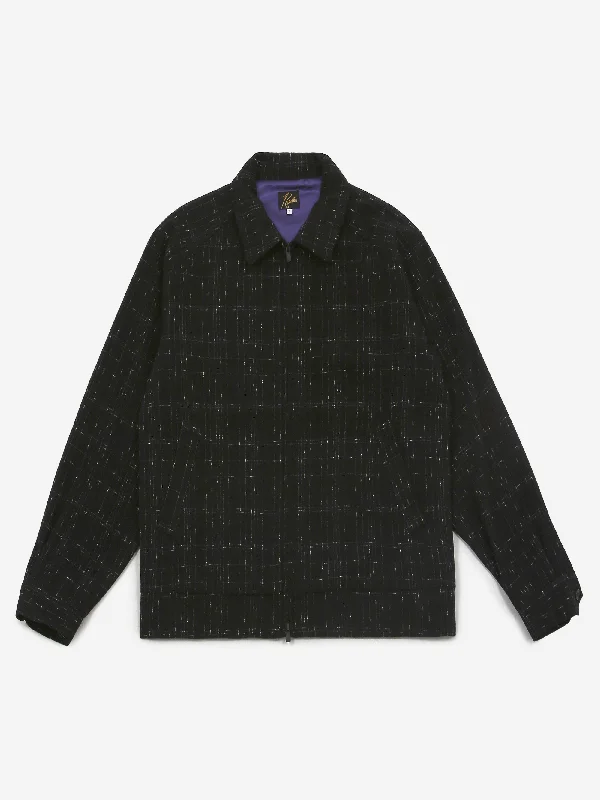 Waterproof Men's ParkasNeedles Plaid Sport Jacket - Black