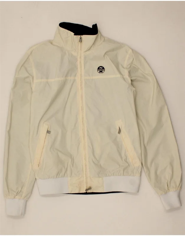 Men's Coats with Wind-Resistant FabricNORTH SAILS Mens Bomber Jacket UK 40 Large Off White Polyamide Men's Coats with Wind-Resistant FabricNORTH SAILS Mens Bomber Jacket UK 40 Large Off White Polyamide