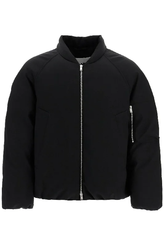 Practical Men's RaincoatsPadded Feather Bomber Jacket