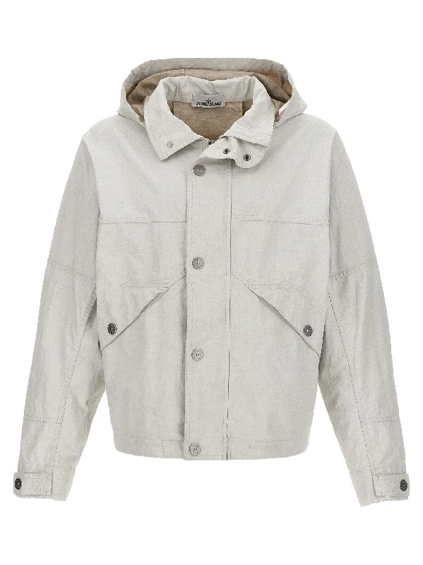 Men's Coats with Chest PocketsRaw Plated Linen S.i. Marina Jacket