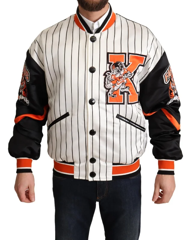Men's Coats for All SeasonsRegal Lion Bomber Jacket In White