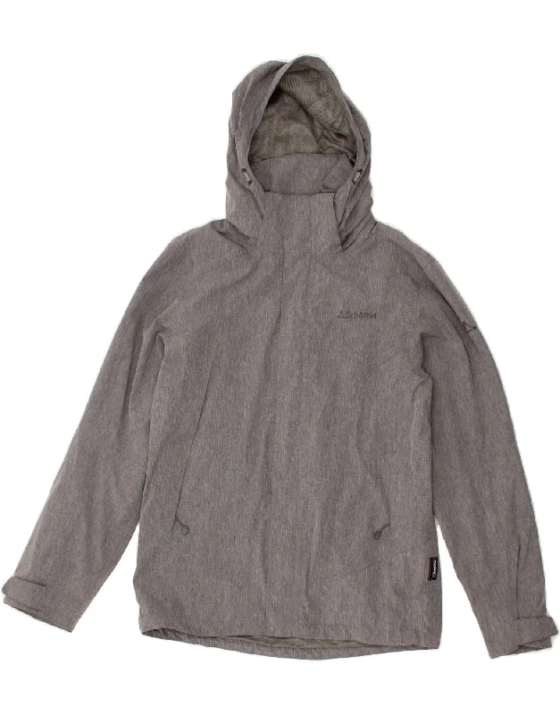 Trendy Men's Anorak JacketsSCHOFFEL Mens Hooded Rain Jacket UK 40 Large Grey Polyester Trendy Men's Anorak JacketsSCHOFFEL Mens Hooded Rain Jacket UK 40 Large Grey Polyester