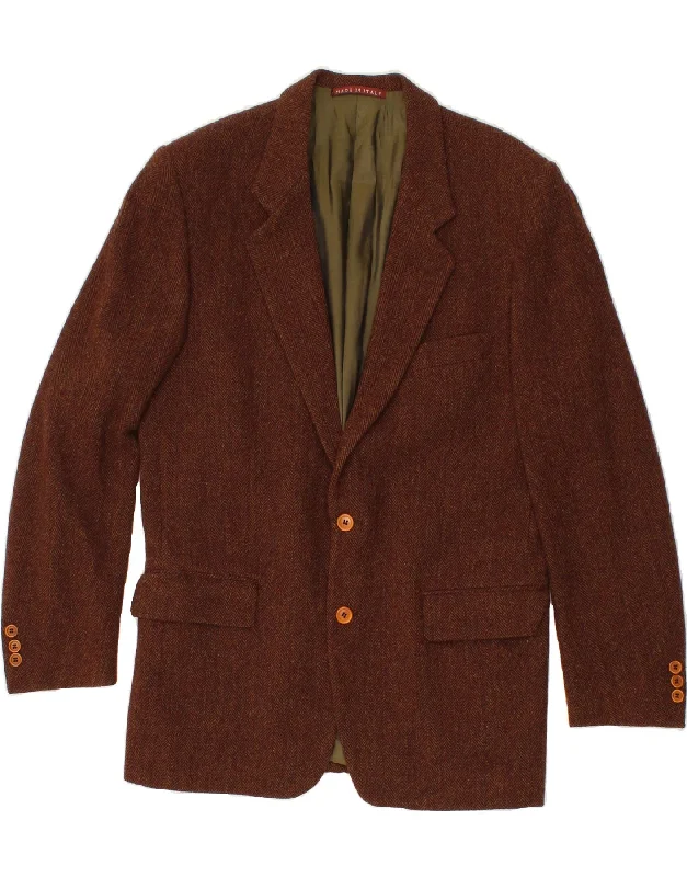Men's Coats with Multi-Pocket DesignSEVENTY Mens 2 Button Blazer Jacket IT 50 Large Brown Herringbone Wool Men's Coats with Multi-Pocket DesignSEVENTY Mens 2 Button Blazer Jacket IT 50 Large Brown Herringbone Wool