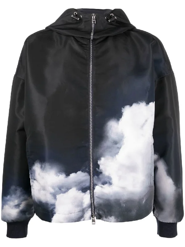 Affordable Men's Winter CoatsStorm Sky-Print Hooded Jacket