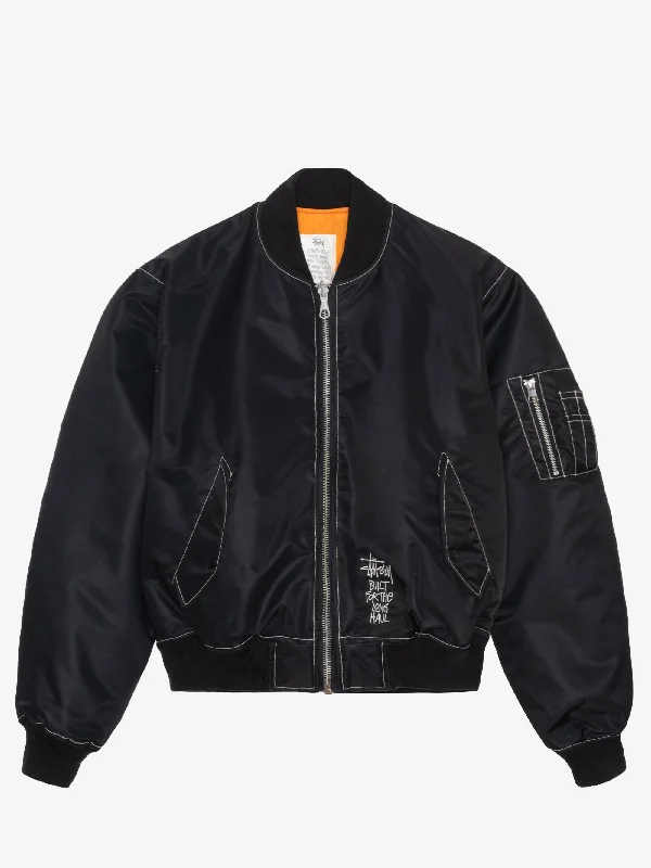 High-Quality Men's Duffle CoatsStüssy Built Bomber Jacket - Black