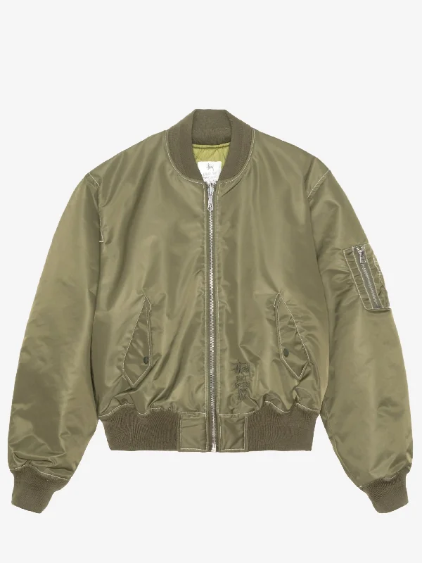 Functional Men's Ski JacketsStüssy Built Bomber Jacket - Olive