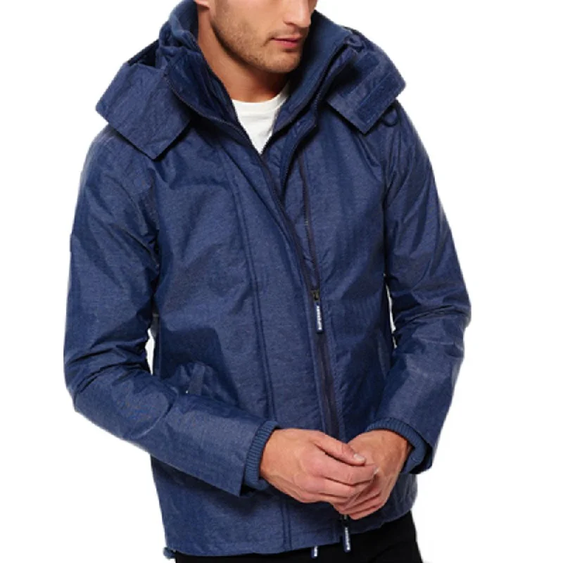 Men's Coats for Formal EventsSuperdry Mens Tech Hood Wind cheater Zip Jacket - Navy Herringbone Men's Coats for Formal EventsSuperdry Mens Tech Hood Wind cheater Zip Jacket - Navy Herringbone
