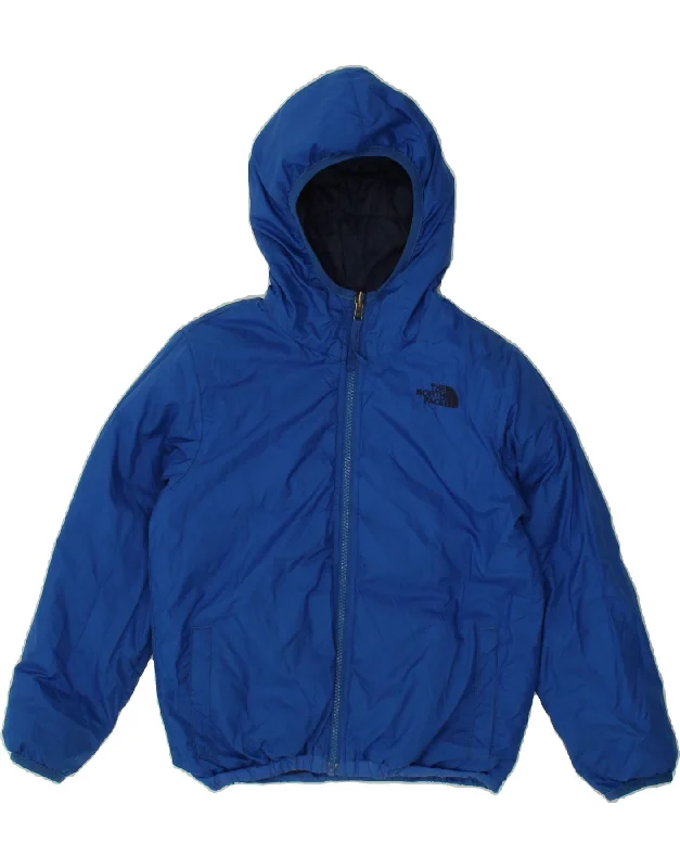 Men's Coats with Hidden PocketsTHE NORTH FACE Boys Hooded Reversible Padded Jacket 7-8 Years Small Blue Men's Coats with Hidden PocketsTHE NORTH FACE Boys Hooded Reversible Padded Jacket 7-8 Years Small Blue