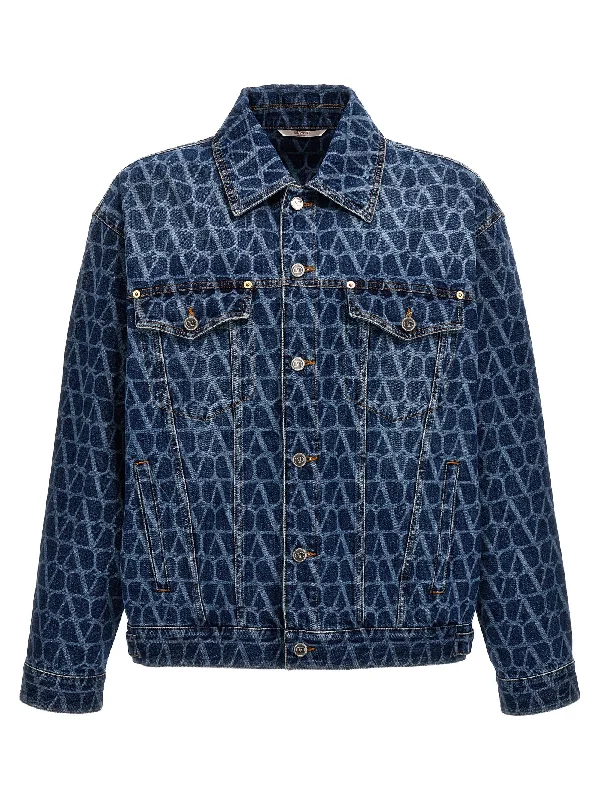 Men's Coats with ZippersToile Iconographe Valentino Denim Jacket