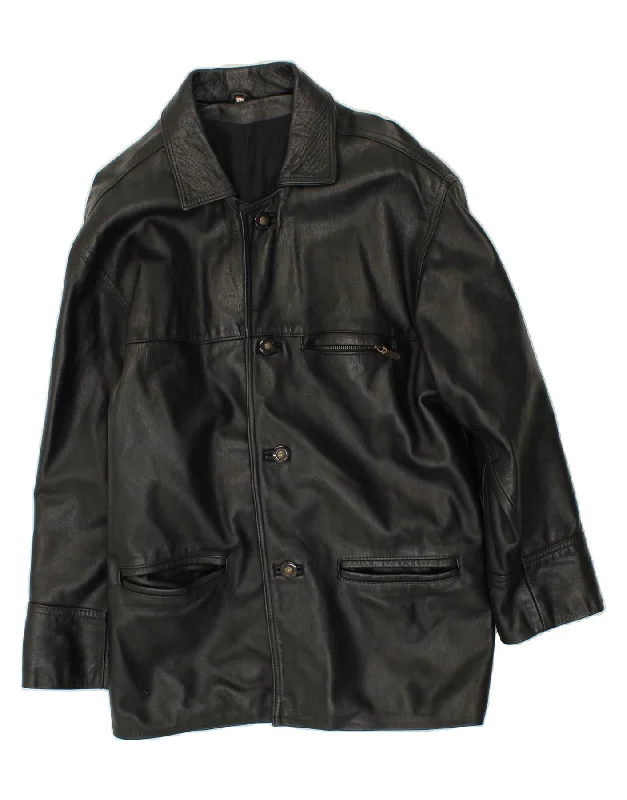 Men's Coats for Dressy OccasionsVINTAGE Mens Faux Leather Jacket UK 38 Medium Black