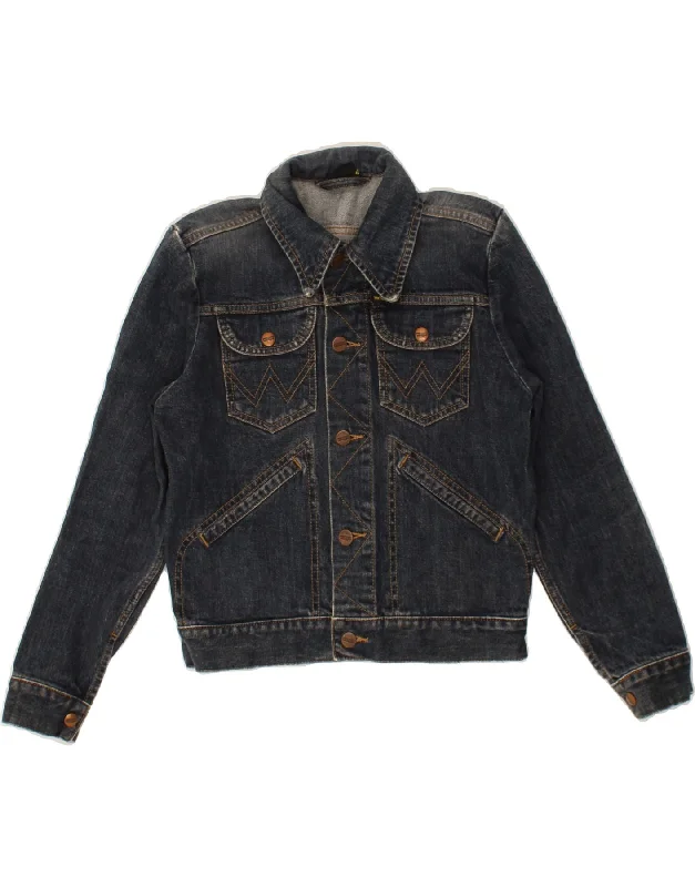 Men's Coats with Inner PocketsWRANGLER Boys Denim Jacket 9-10 Years XS Navy Blue Cotton Men's Coats with Inner PocketsWRANGLER Boys Denim Jacket 9-10 Years XS Navy Blue Cotton
